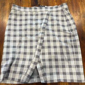 CAbi Checkered Pencil Skirt in Black and White